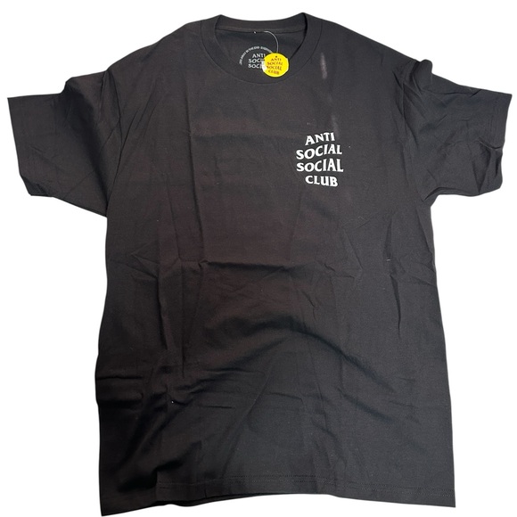 Anti Social Social Club Black Logo Tee Shirt Size Large NWT - Picture 2 of 3